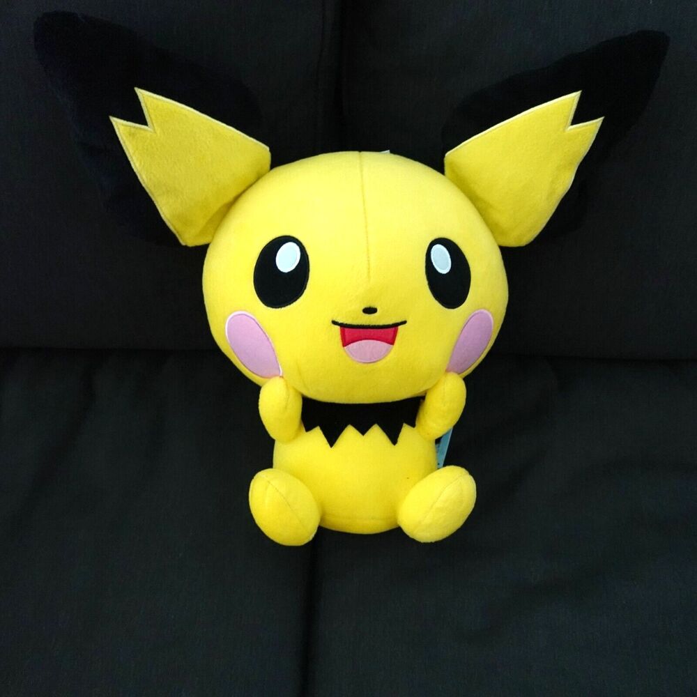 Bandai Spirits Plush Pokemon Pichu Large Stuffed Doll Toy 14" Shopro New